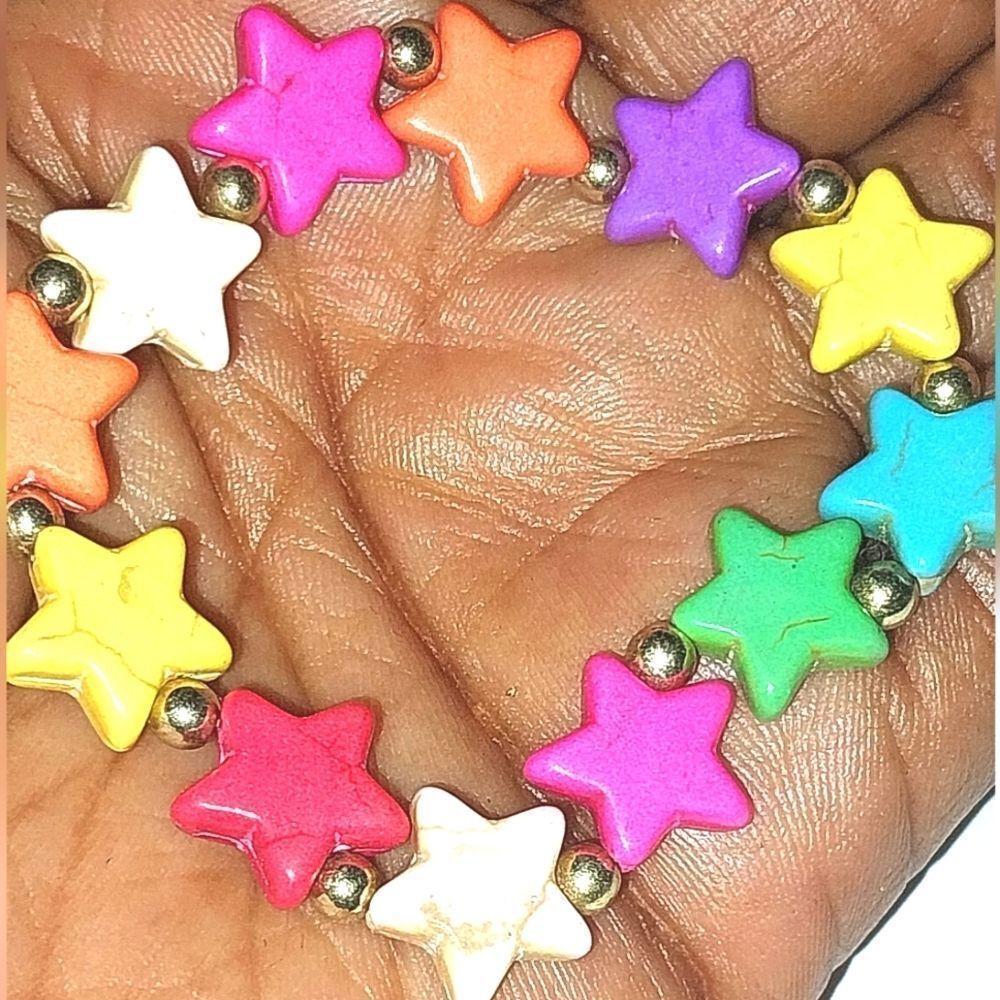 Rainbow Colorful Star Bracelet For Kids And Adults - Picture 3 of 9
